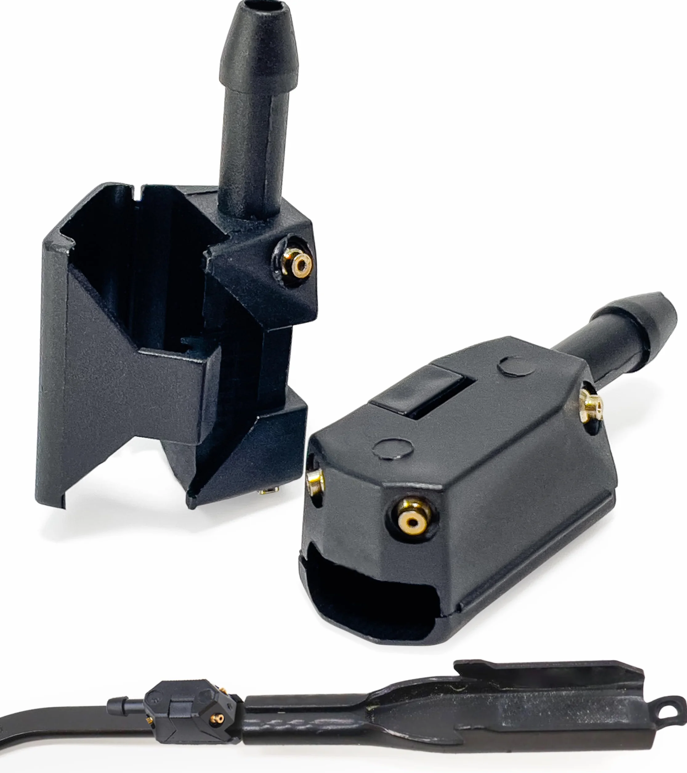 Click&Fit Boquillas universales para limpiaparabrisas de camioneta compatible con Ford Transit, Mercedes, Sprinter, VW, Crafter Fiat, Ducato, Volvo, DAF, Scania, Iveco, para brazo de limpiaparabrisas