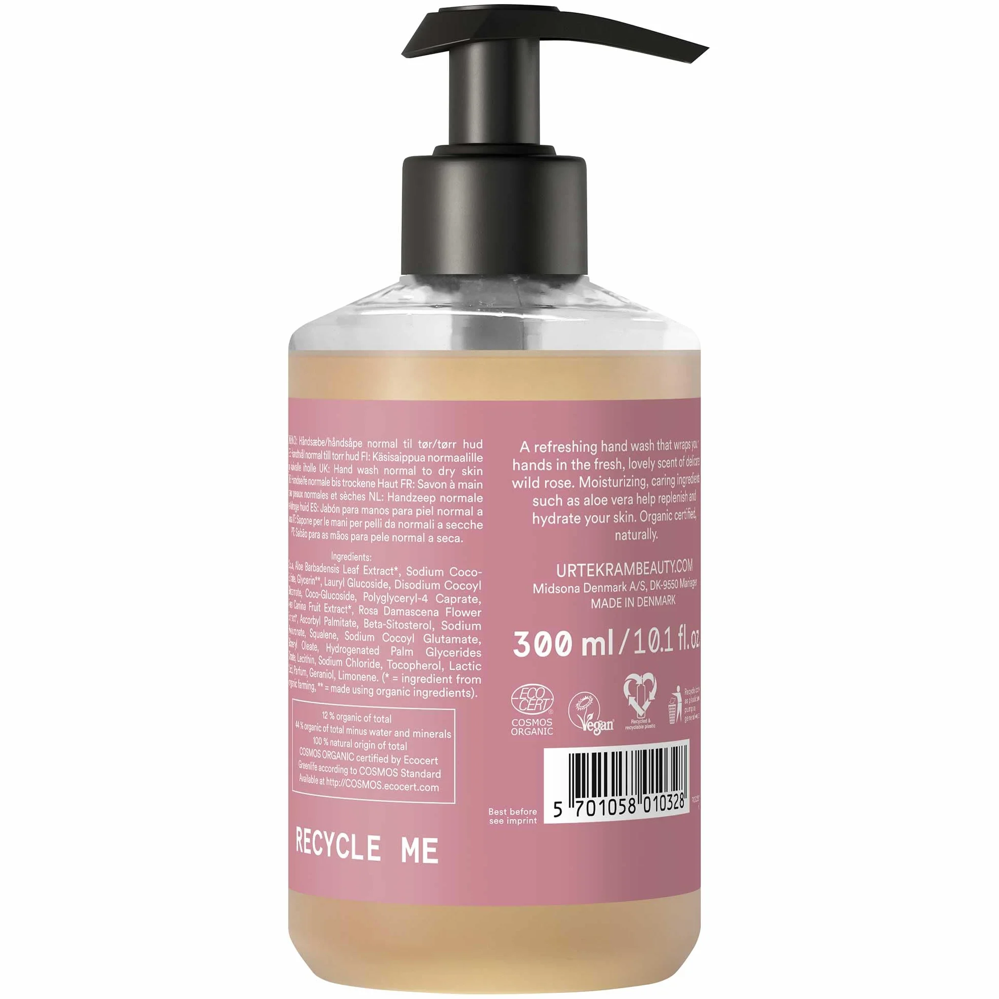 Urtekram Dare to Dream jabón de manos rosa silvestre orgánico 300 ml