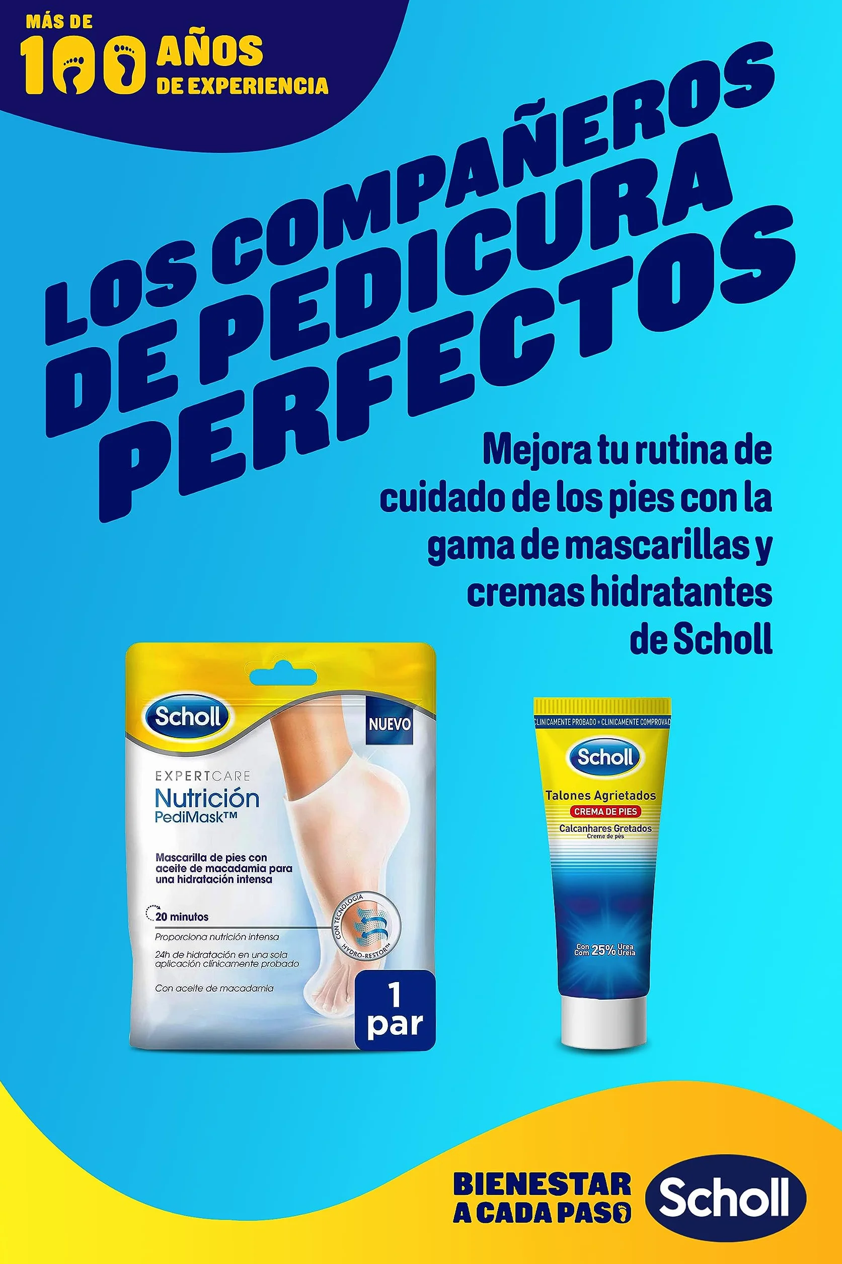 Dr. Scholl's Expert Care Mascarilla Exfoliante para Talones - 1 par