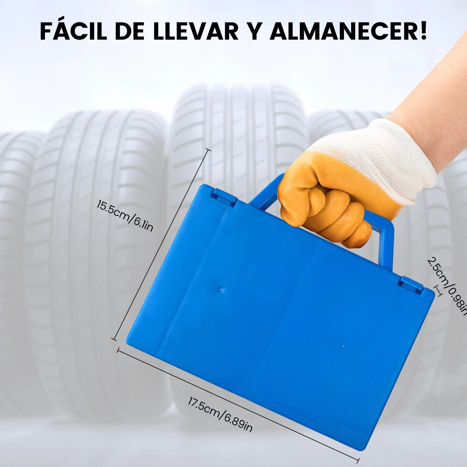27PCS Kit Repara Pinchazos para Coche/Moto/Caravana, Kit antipinchazos neumático, Arreglar pinchazos en 3 Minutos, Mechas + Accesorios completos, Compacto para Maletero, Fácil Uso sin Experiencia