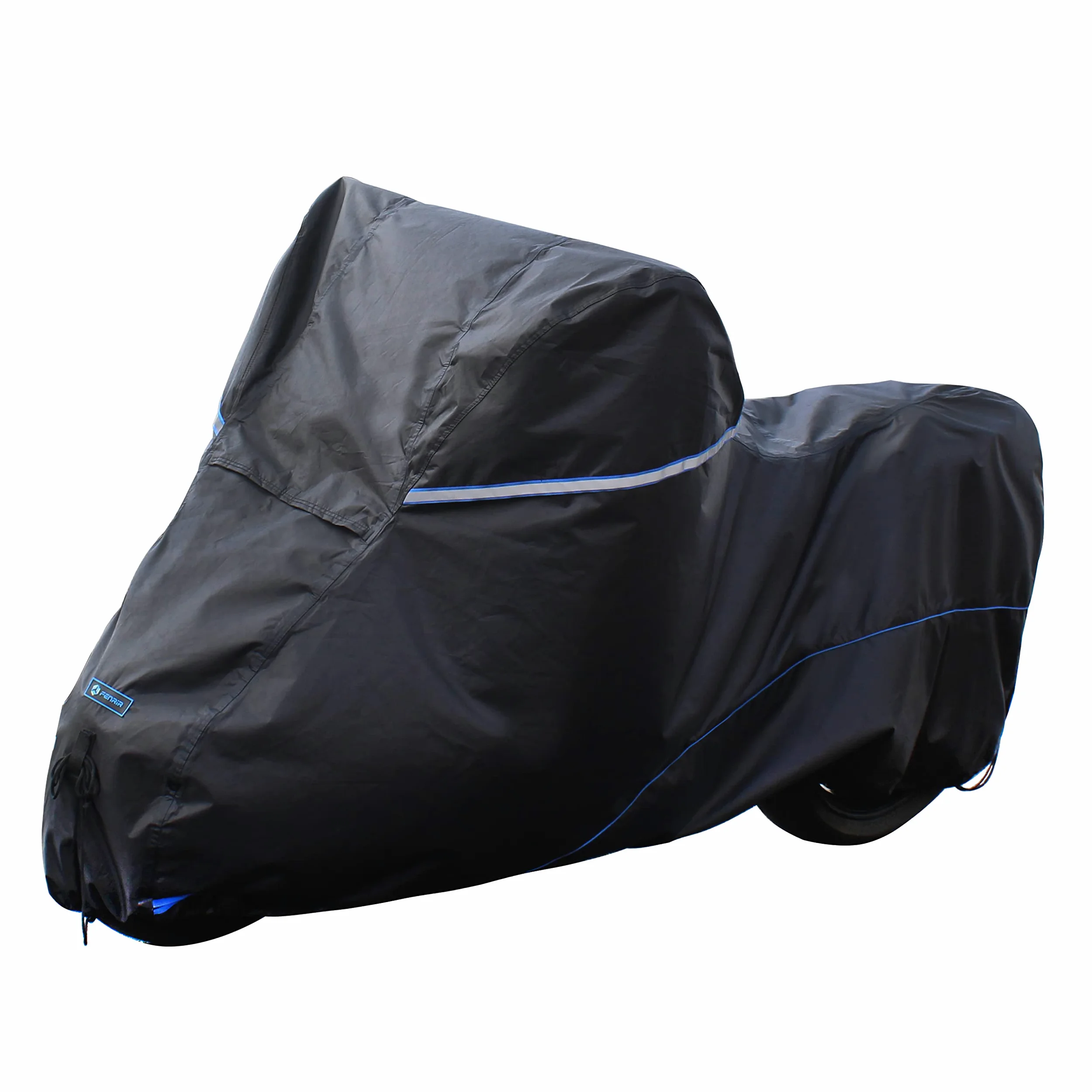 FENRIR 220CM 420D Funda Moto Impermeable Cubierta para Motocicleta Exterior Resistente al Calor Tubo de Escape Anti-quemadura Protectora por Super Deporte Enduro Naked de la Calle Scooter Motocross