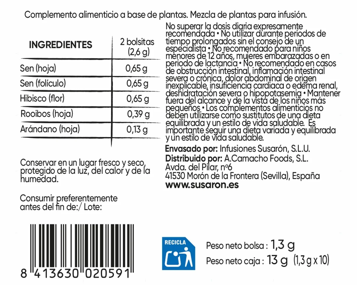 Infusión Vientre Sano Sabor Jengibre Caja 10 bolsitas