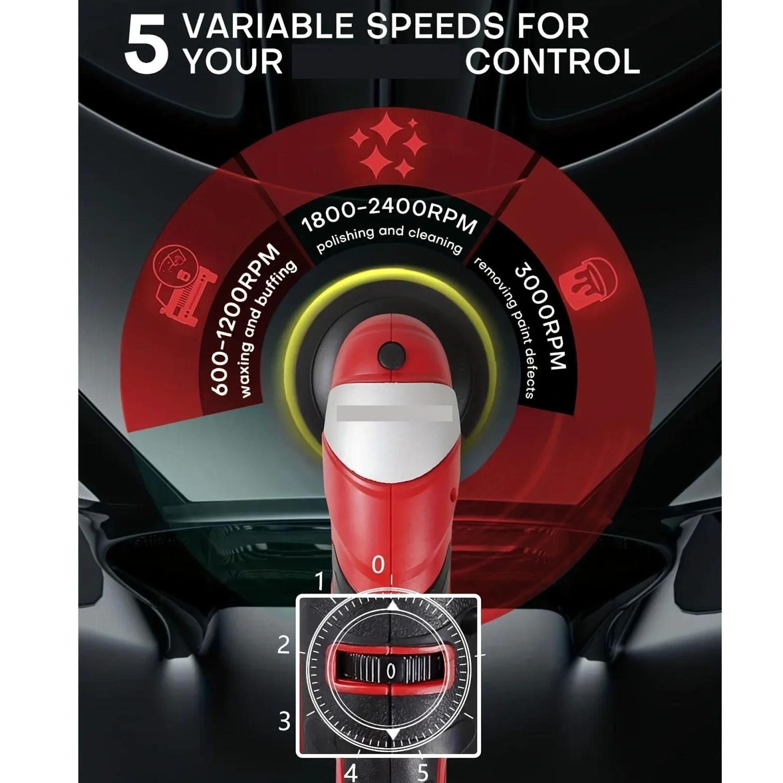 Pulidora a máquina, Pulidora De Coche Inalámbrica De 12 V Con Velocidad Variable For El Detallado Y La Reparación De Arañazos.,para detallado, encerado y pulido de automóviles(Tool bag)