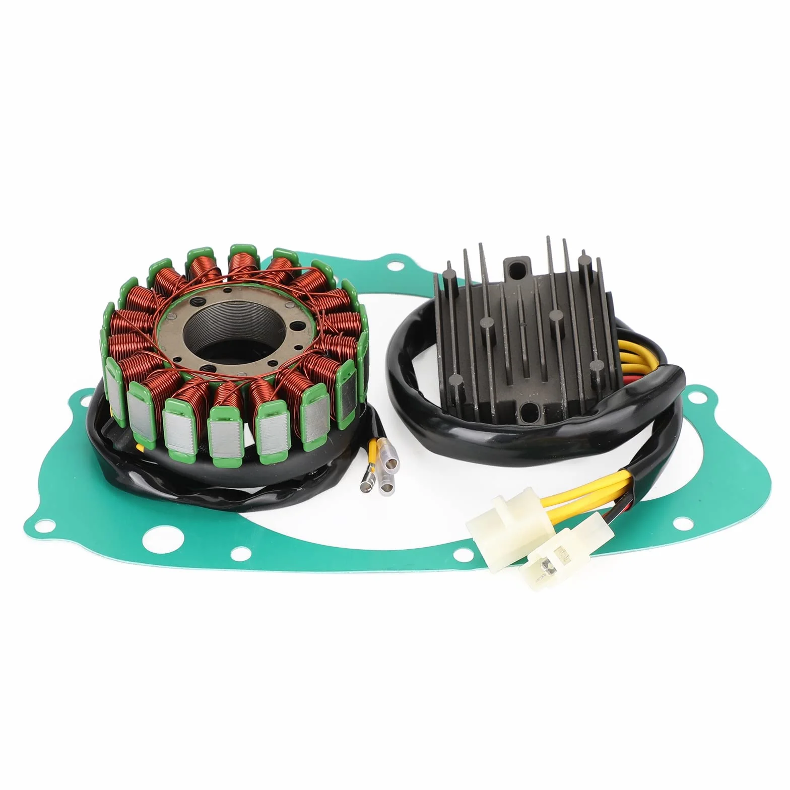 Topteng Magneto Coil Stator + Voltage Regulator + Gasket Assy Apto para Suzuki GS 500 E ET 1989-2000