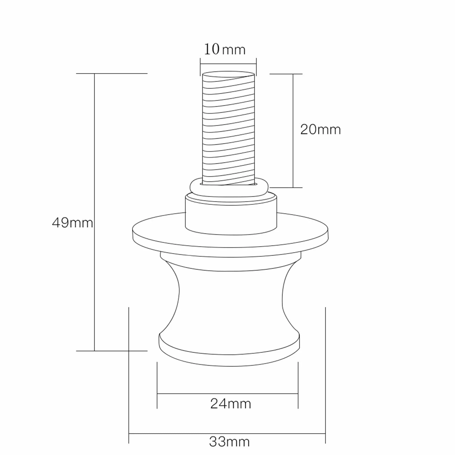 CNC Aluminio Diabolos M10 Basculante de Deslizadores Tornillos del Soporte para Duke 125 200 2012-2015 Duke 390 2013-2015-Naranja