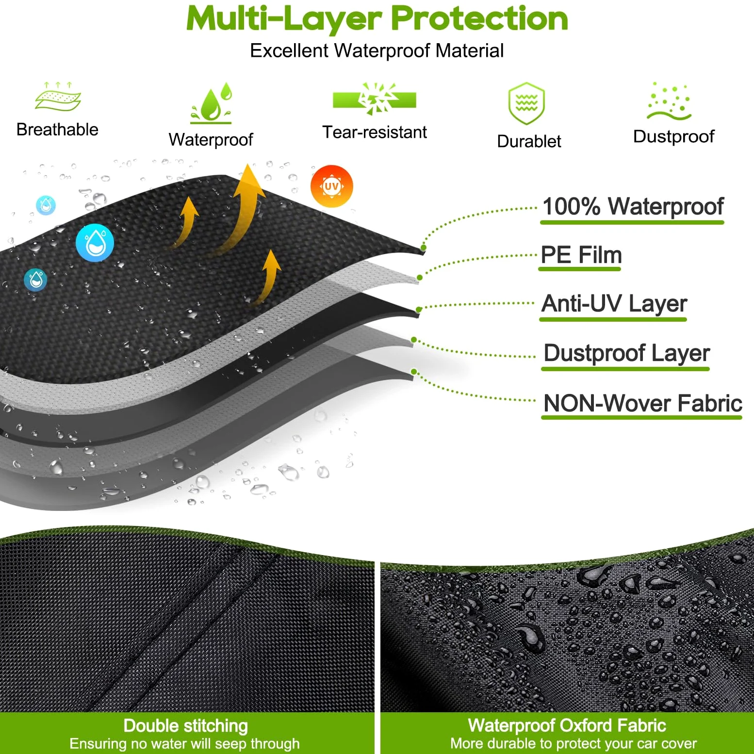 Funda Impermeable para UTV, Material de Tela Oxford Resistente al Agua para Polaris RZR Pro XP 4 Yamaha Can Am Maverick Arctic Cat Textron Off Road 4-6 Passenger