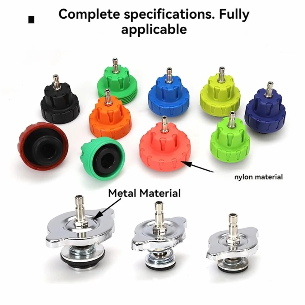 Kit de Herramientas de Prueba de Fugas de Presión del Radiador de 18 Piezas, Juego de Detector de Prueba de Fugas del Tanque de Agua del de Enfriamiento con Bomba Manual