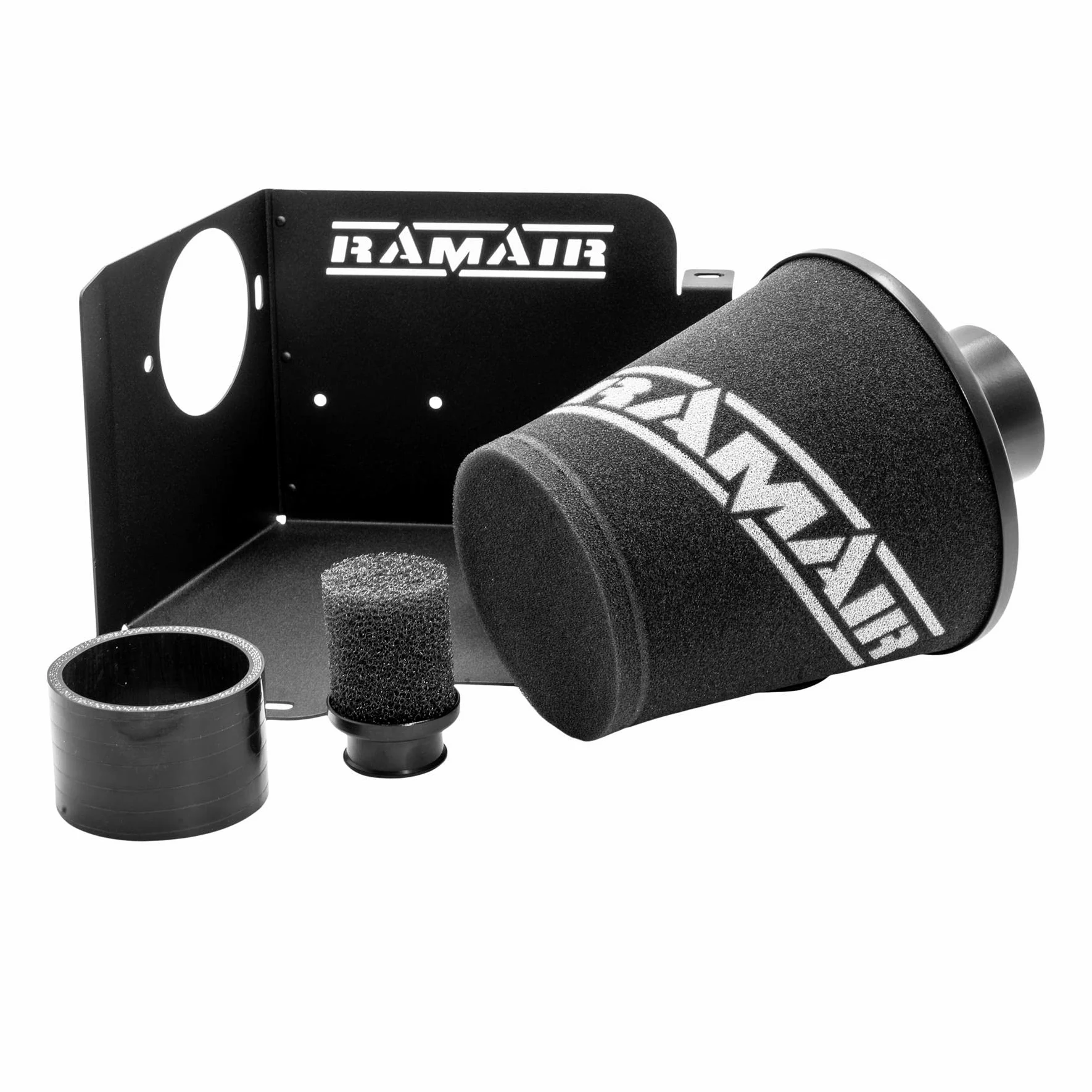Ramair Filters - Kit de admisión de aire cónico con protector térmico para Audi S3 TT 225, negro, JSK-103-80