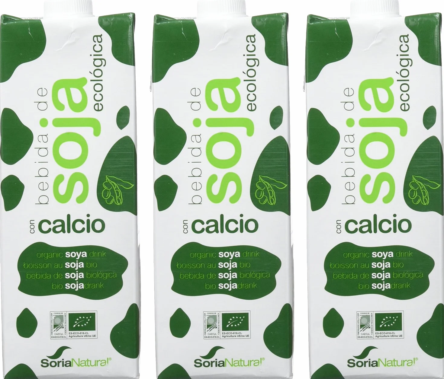 Soria Natural Bebida de Soja Ecológica 3 x 1 Litro