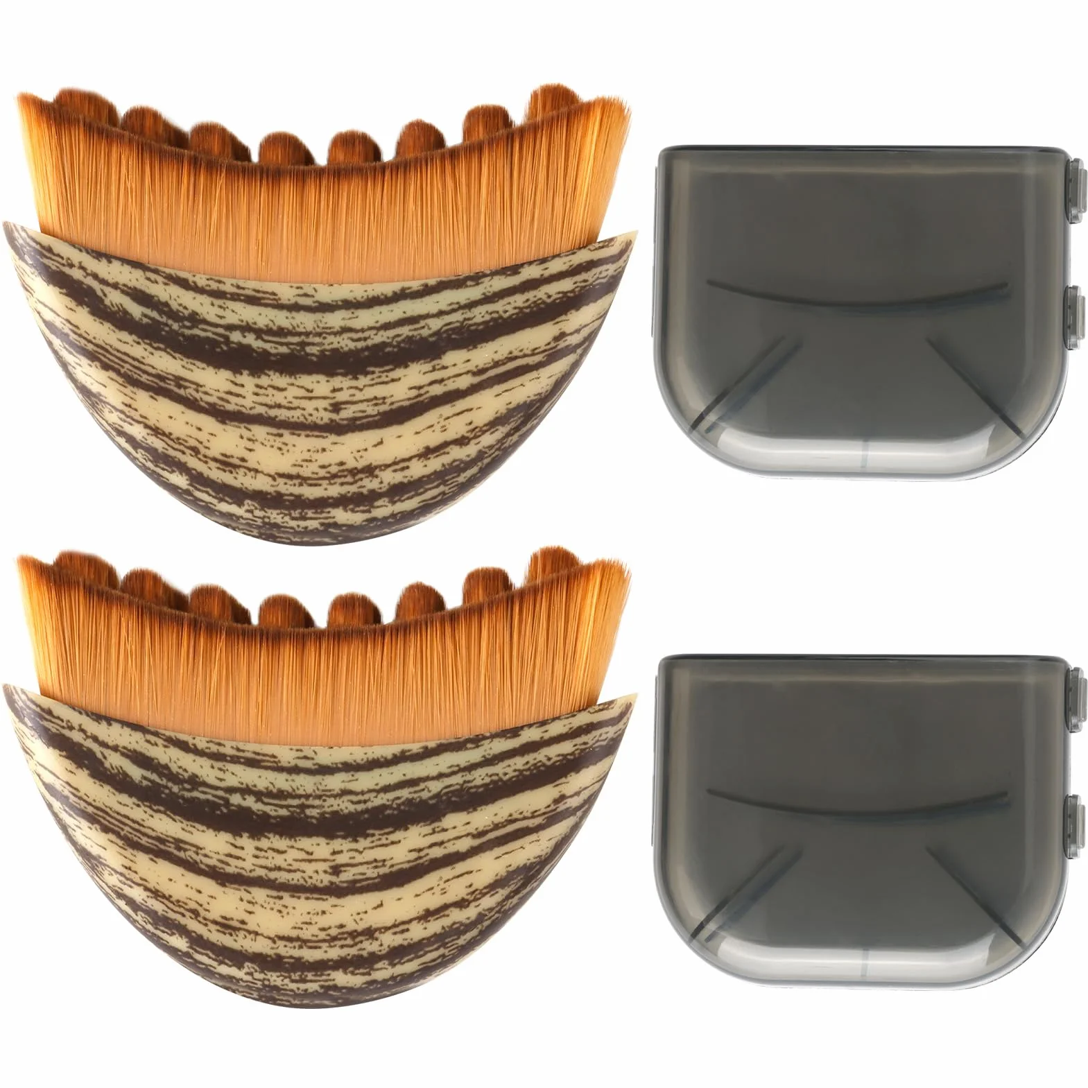 Cepillo Facial de Contorno Linfático Masaje Facial Seco Cerdas Suaves Ergonómico con Caja