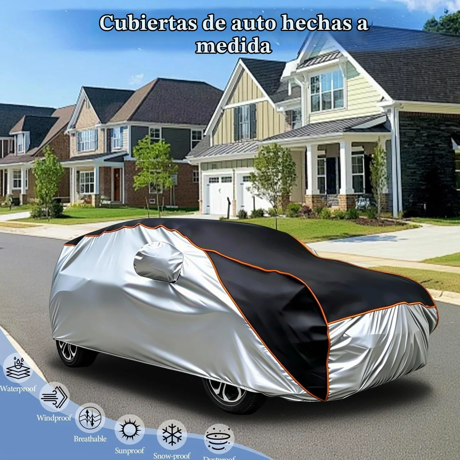 Funda Coche Antigranizo para Audi S6/RS6(2006-2026) | EVA 5mm Acolchada Multicapa Impermeable Transpirable Protector Contra Granizo Lluvia UV Viento