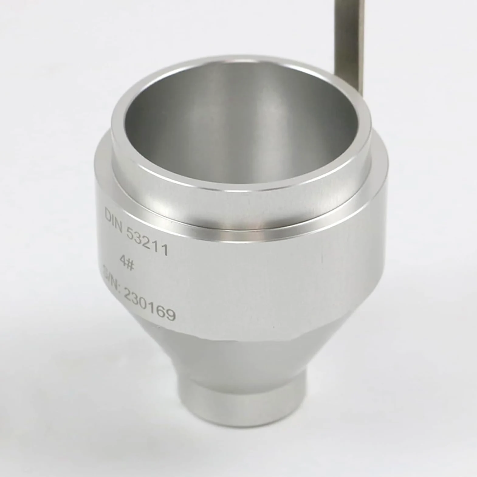DIN - Vaso de viscosidad de inmersión, probador portátil de viscosidad de pintura, capacidad de 100 ± 1 ml, boquilla de acero inoxidable de 4 mm para revestimientos, tintas y pinturas
