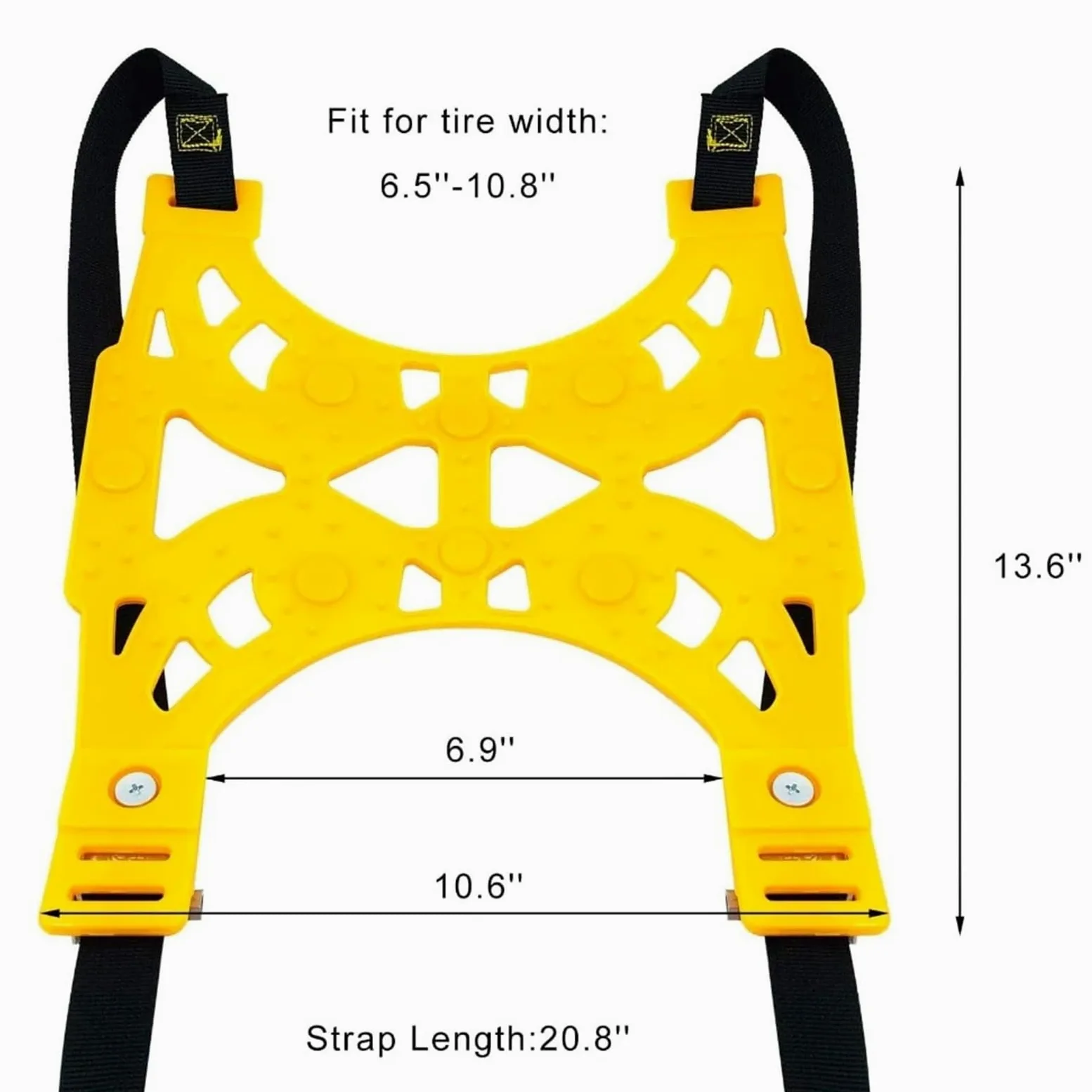 6 cadenas de nieve for coches, ajustables, antideslizantes emergencia for hielo, carretera, barro y arena, universales