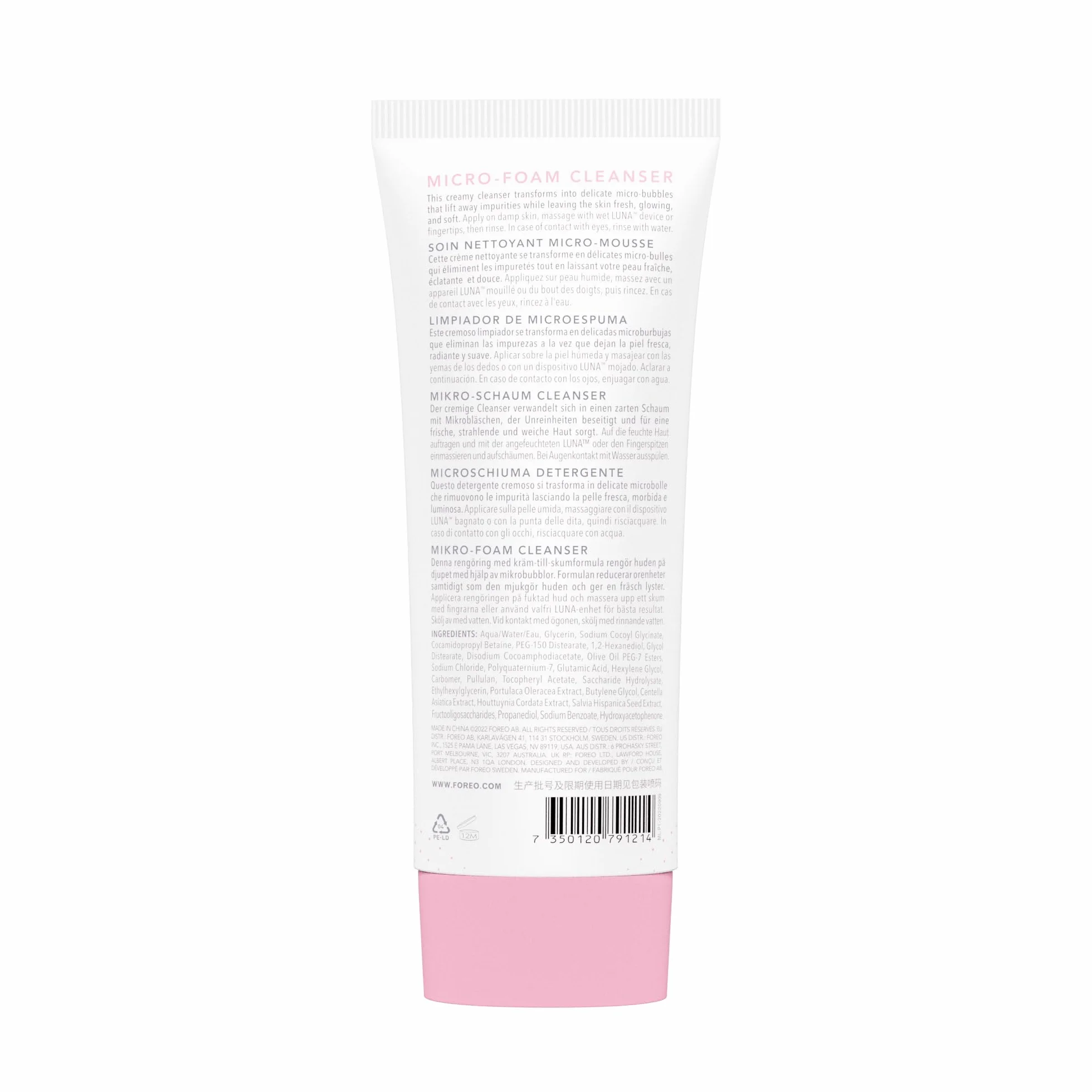 FOREO LUNA 4 Clean Balance Set - Cepillo limpiador facial con LUNA Micro-Foam Cleanser 2.0 100 ml