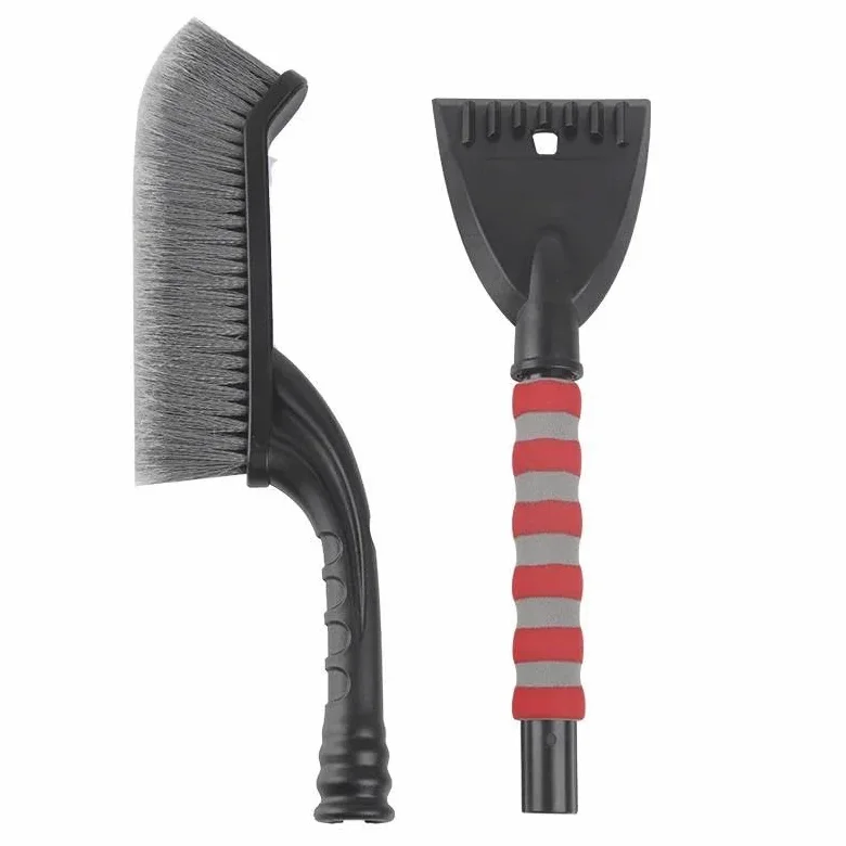 Rascador de hielo para coche Rascador Nieve Coche Herramienta Limpieza Nieve Ventana Y Parabrisas Cepillo Eliminación Nieve Rascador Hielo Para Invierno 1 ~ 7 Uds Rascadores de hielo para coche(Red Gr