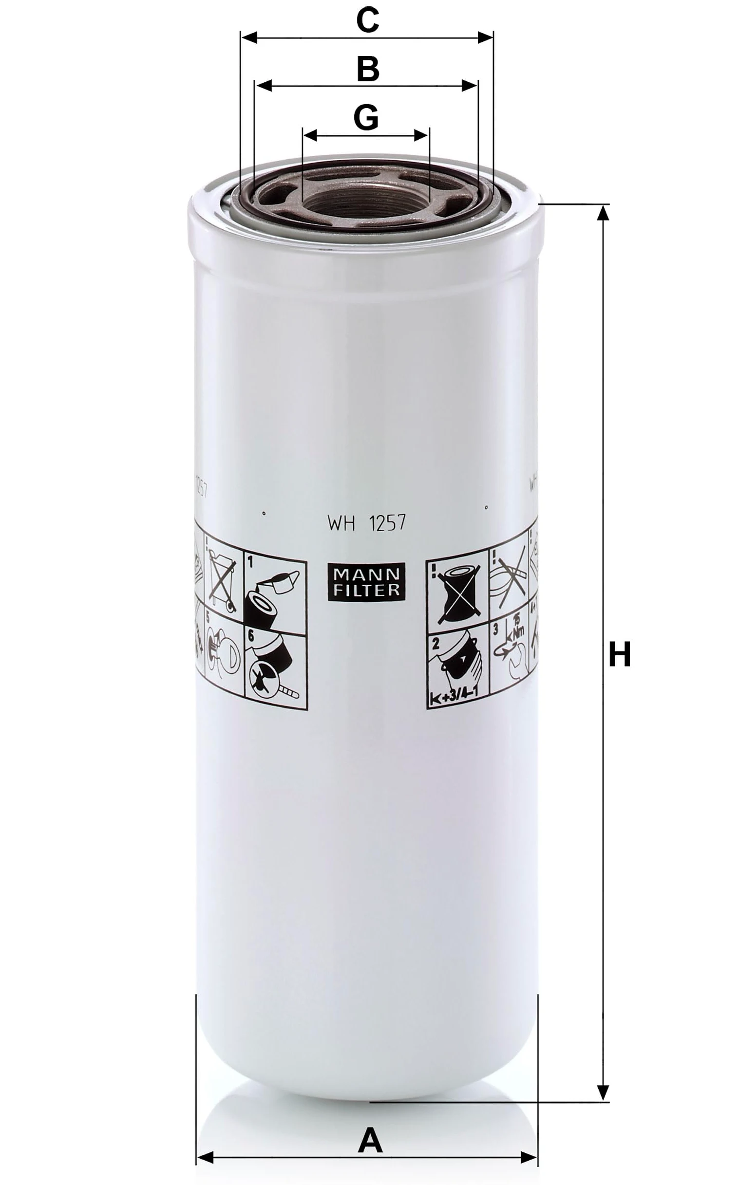 MANN-FILTER, WH 1257 Hidráulico