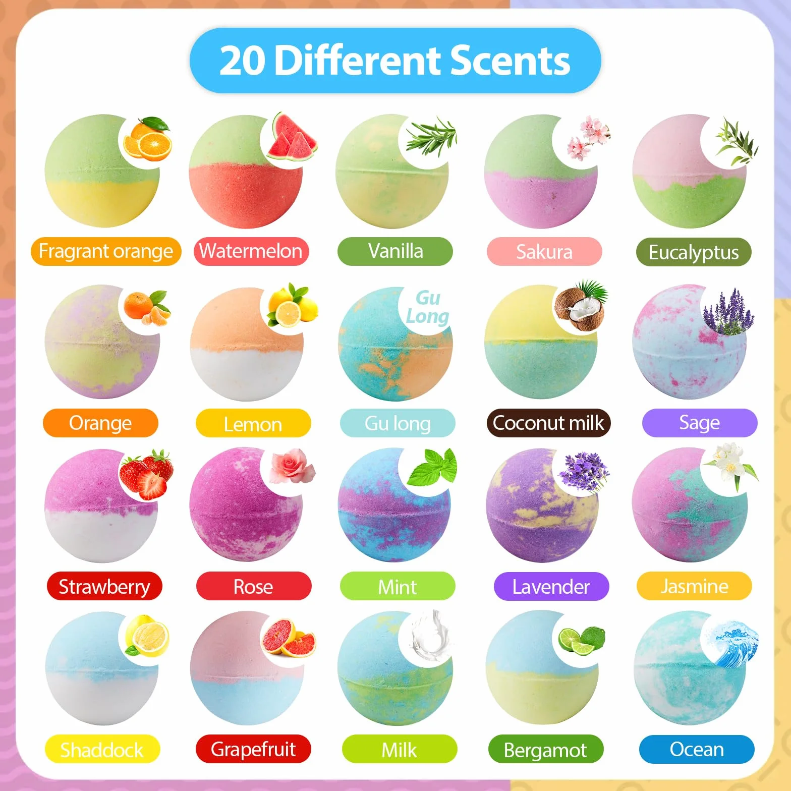 Bombas de Baño con Juguetes Sorpresa 20pcs para Niños