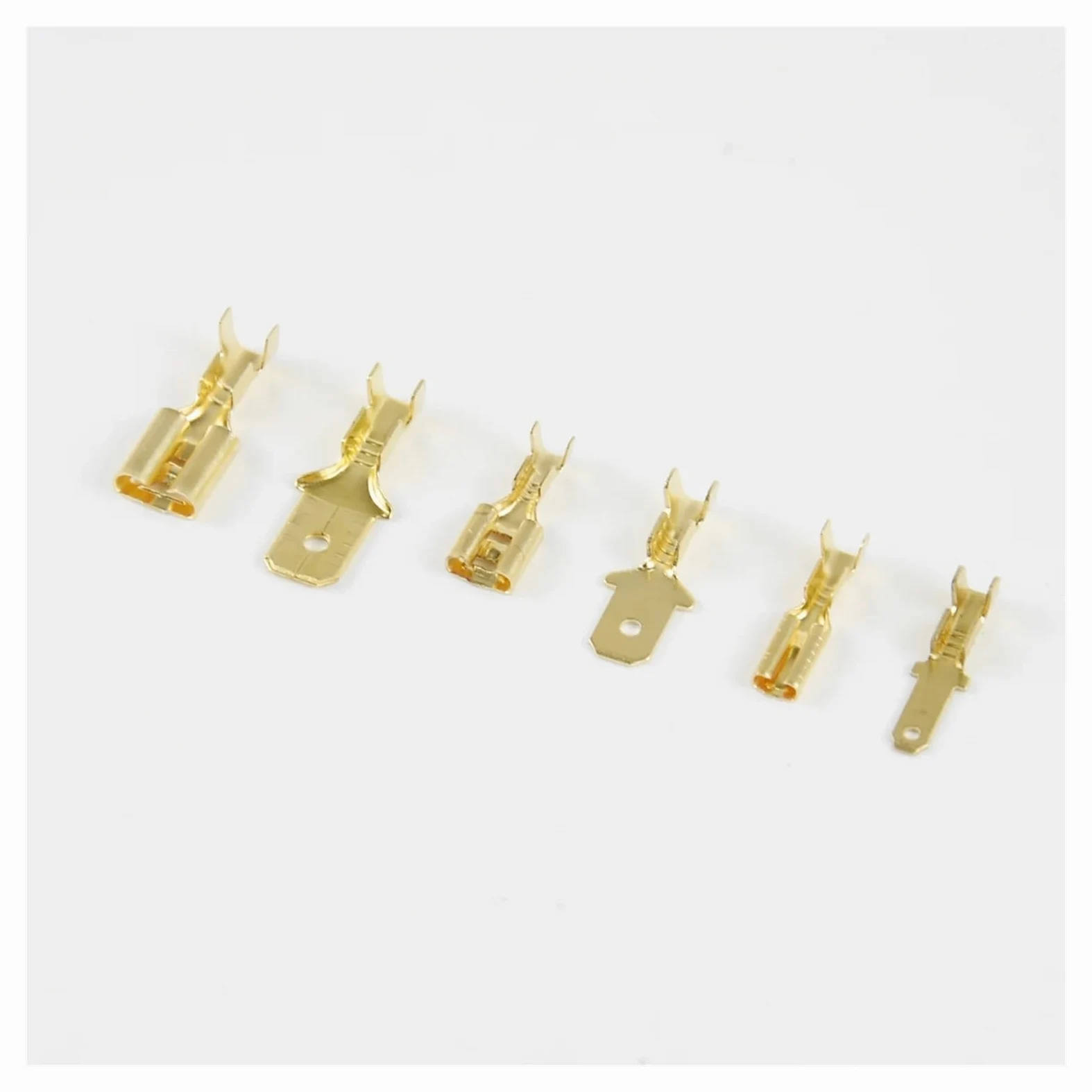 2000 Uds Lote 2,8/4,8/6,3mm Conector de Terminal engarzado Hembra y Macho Conectores Cable eléctrico Altavoz Coche latón Dorado(2.8 Male)