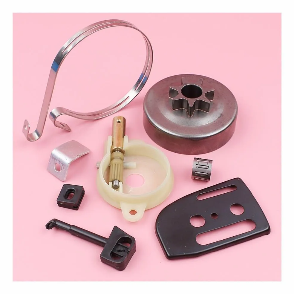 Bomba de aceite for motosierra de 325" y 7 dientes, compatible con modelos 142, 141, 137, 136, 41 y 36. Incluye retenedor de cadena, banda de freno, placa de barra y varilla de estrangulación.