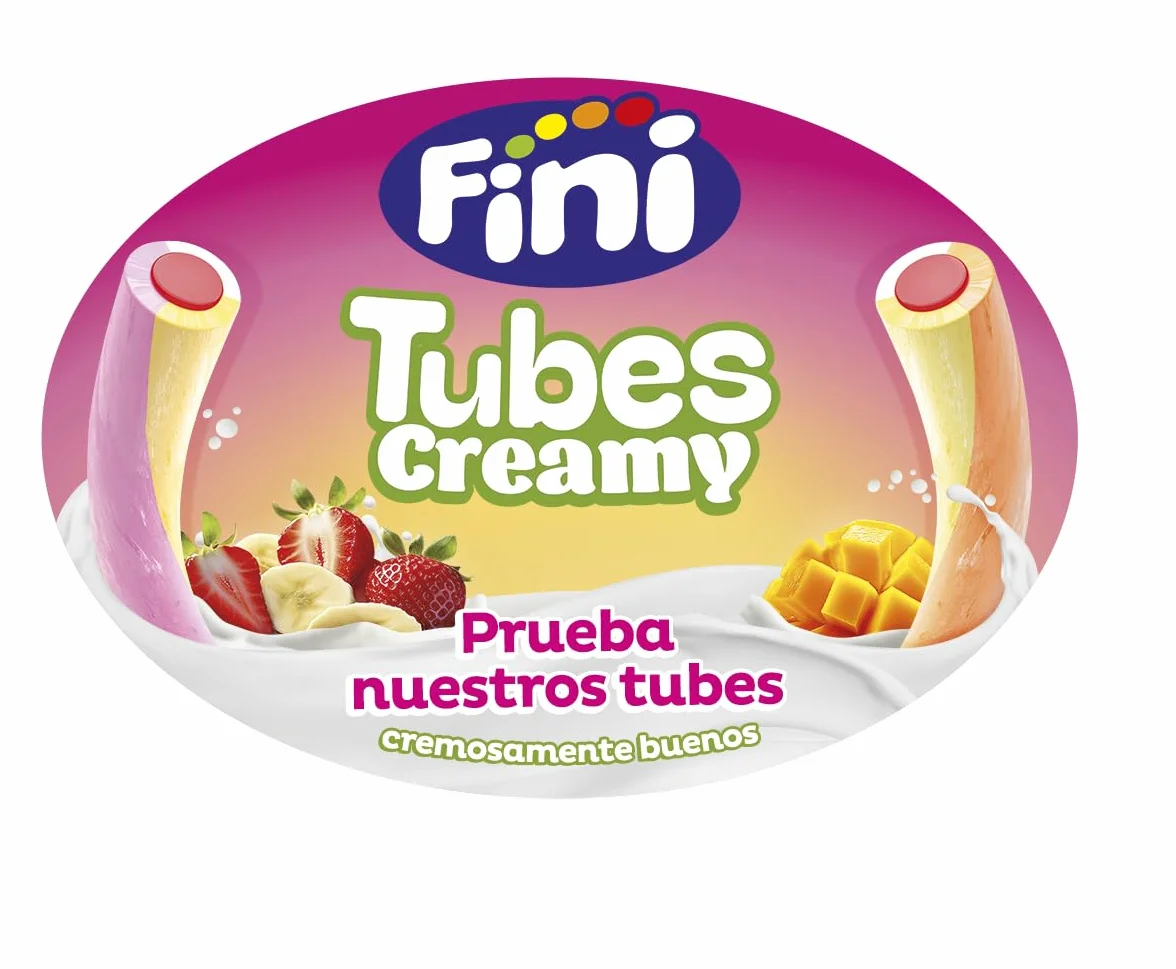 Fini Golosina Tubes Creamy Regaliz 80 gr Chuche Sabor Mango and Cream