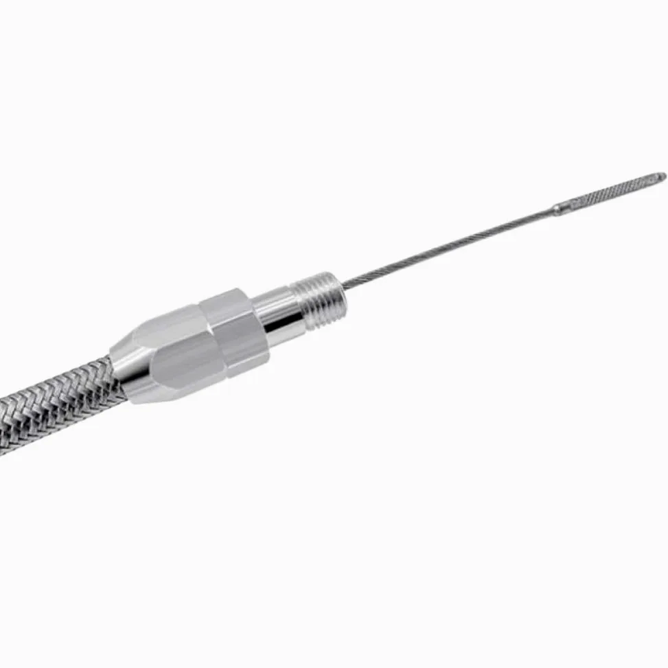 Varilla medidora de aceite del motor 1/4 pulgada NPT Accesorio de entrada de bandeja de acero inoxidable flexible de 20 pulgadas