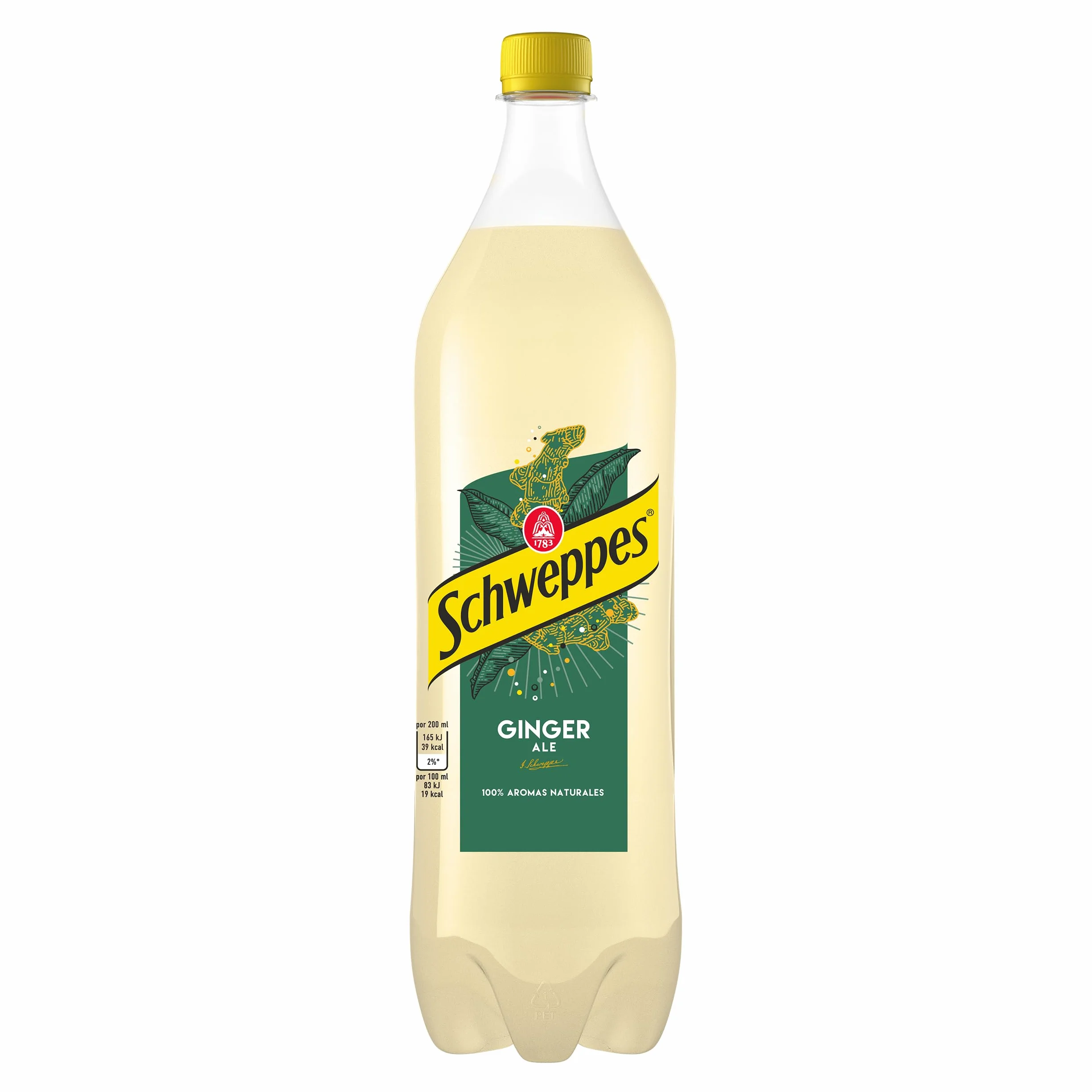 Schweppes Ginger Ale Bebida Jengibre Refrescante Botella PET Pack 12 x 1 L