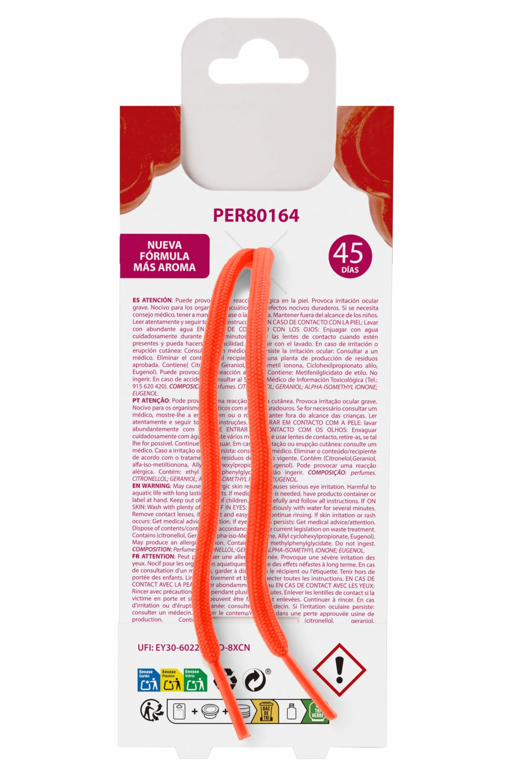Paradise Scents PARADISE SCENSTS PER80164 Perfumador Spray Piruleta, Color Rojo