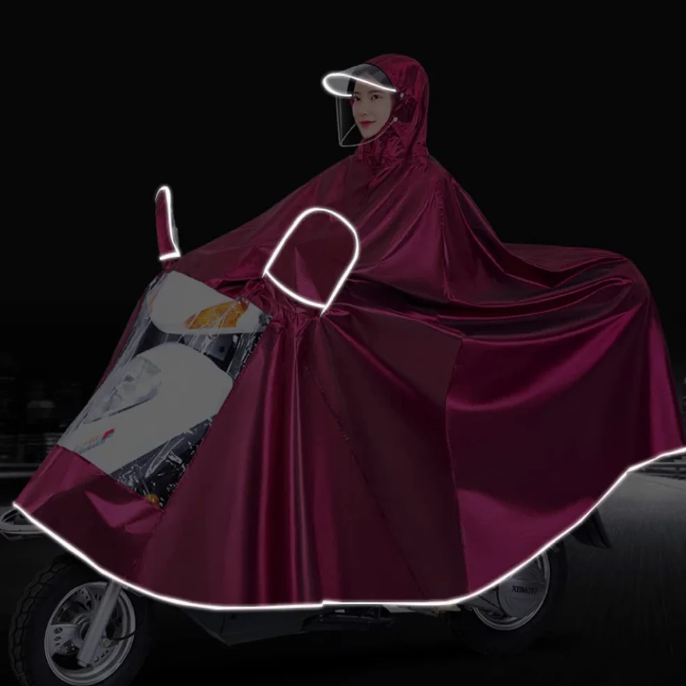 Chubasquero para Coche eléctrico, Cubierta para Motocicleta, Poncho Impermeable para la Lluvia para Adultos, Capa para Scooter de Movilidad (púrpura 3XL)