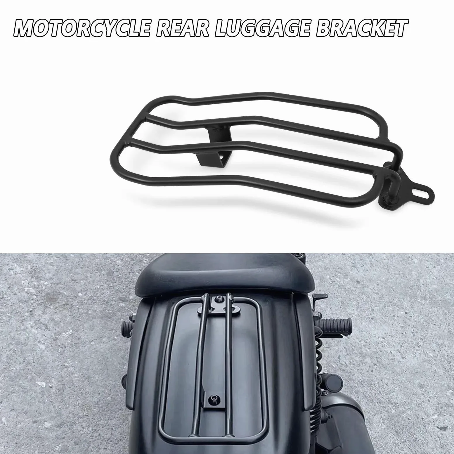 Estante Bolsas Soporte Portaequipajes Asiento Individual para Eliminator 500 500SE 2024-25 | Portaequipajes trasero instalación sencilla para mayor capacidad transporte equipaje.