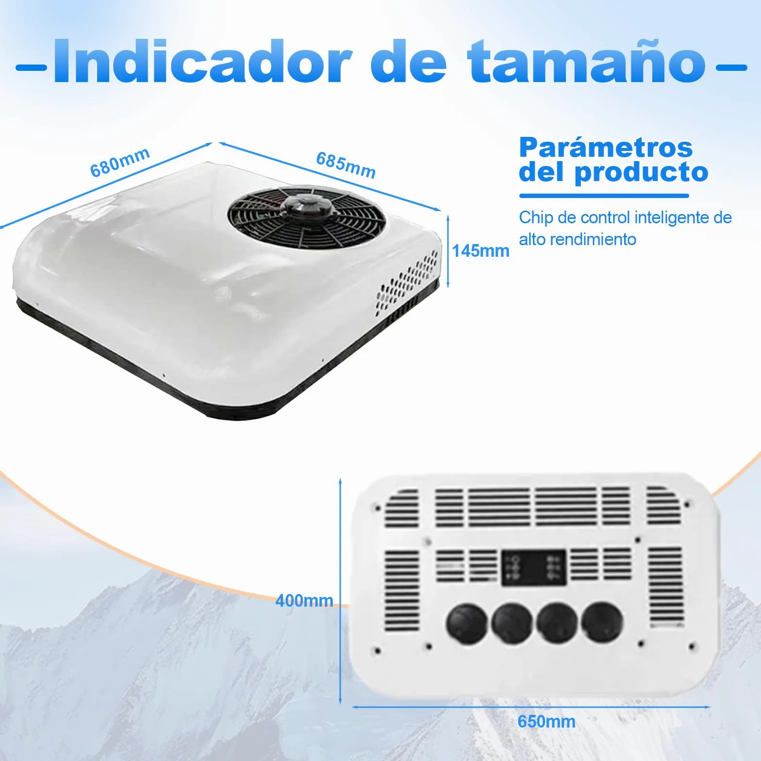Ar condicionado 24V autocaravana Rojo