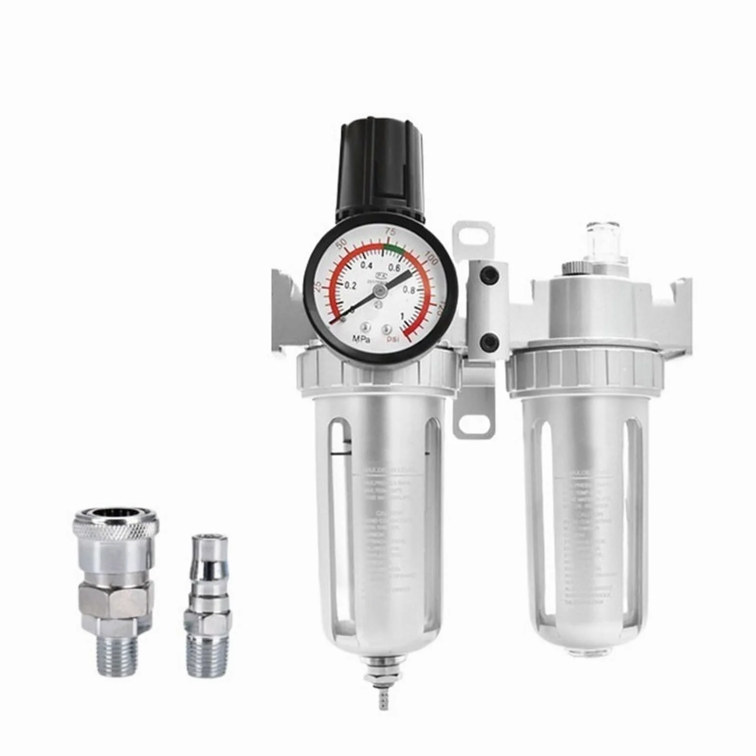 Regulador de filtro de aire separador de aceite y agua trampa de vapor válvula reguladora compresor piezas neumáticas SFC300 3/8 (SFC+PM+SM)