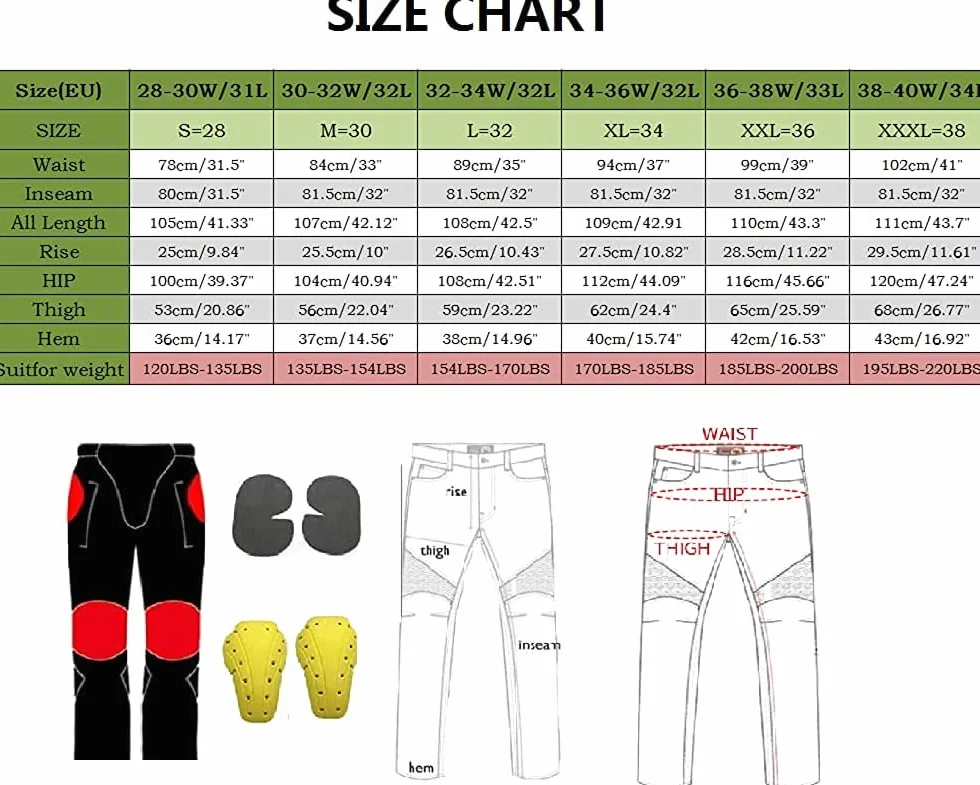 Hombre Moto Jeans Motocicleta Pantalones con Forro Protector de Aramida