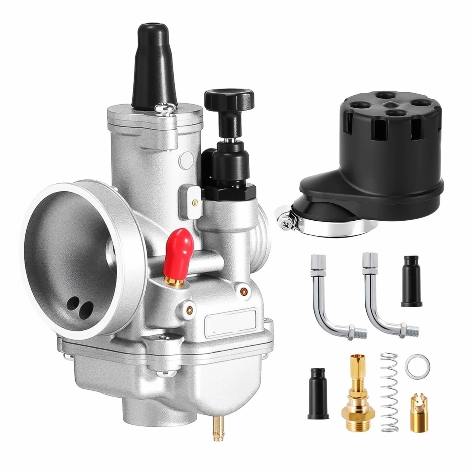 Carburador moto Para Carburador CP Polini 15/17, 5/19/21/23/24mm Evolution Round Slider Plug-in De Estrangulación Manual Carburadores para motos(19mm A set)