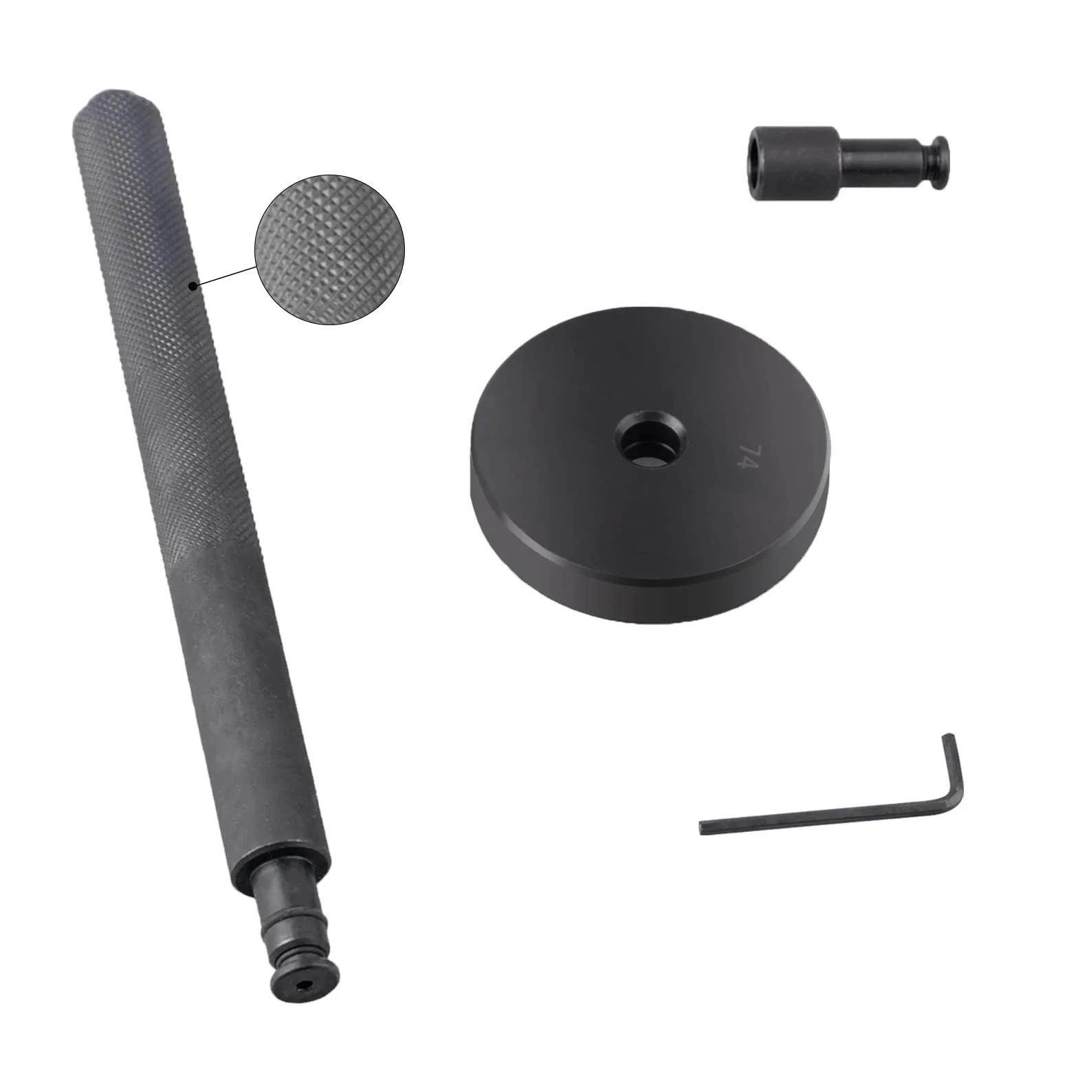 DAYUAN Juego de 52 piezas de discos de montaje para rodamientos de rueda, juntas de sellado radial, casquillos, copas, gomas, extractor, pieza de presión, juego de instalación para prensar 18-65 mm