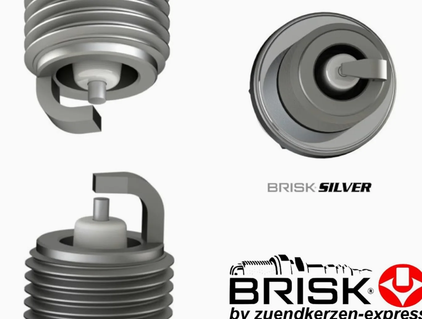 BRISK Silver ER15YS-9 1578 Bujías de Encendido Benzin LPG CNG Autogas, 6 piezas
