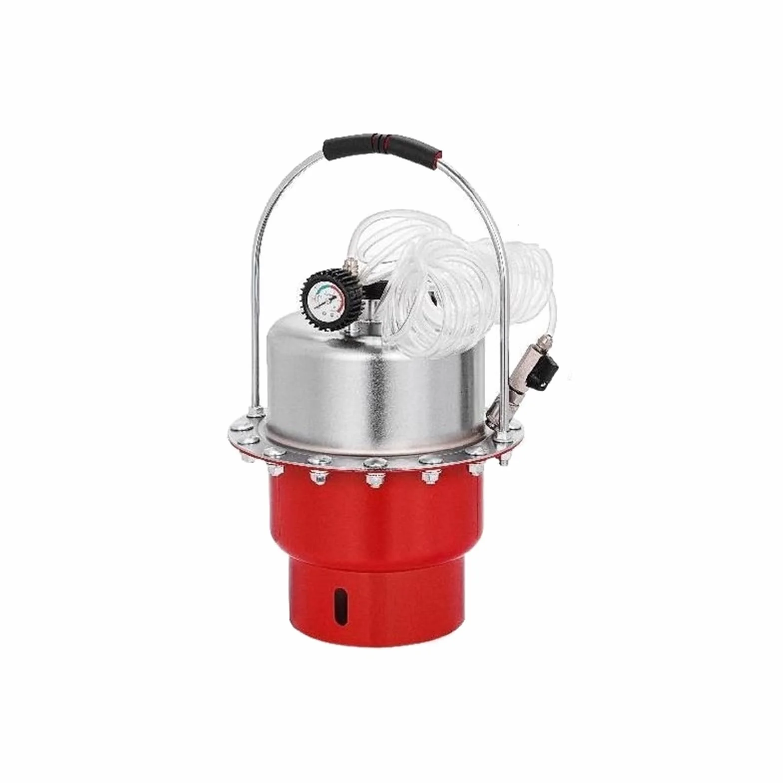 Kit de purga frenos presión aire neumático, herramienta cambio aceite líquido coche con tanque 5L for purgar el y embrague Funcionamiento Estable(Groen)