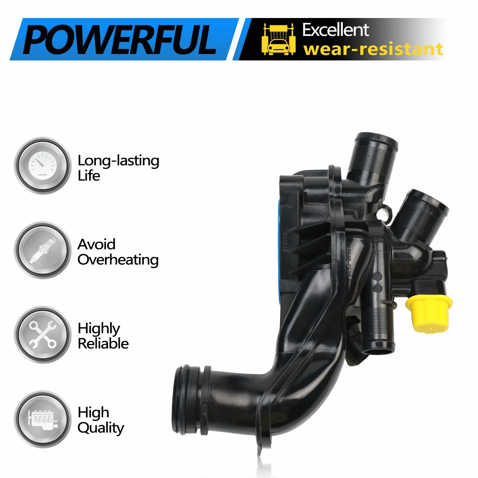 Termostato con carcasa + sensor + junta + cable para Berlingo 2, C3 2 Picasso, C3 2, C4 2, DS3; para 207, 308 I, 208 I, Partner 2, 2008 I 9808646980