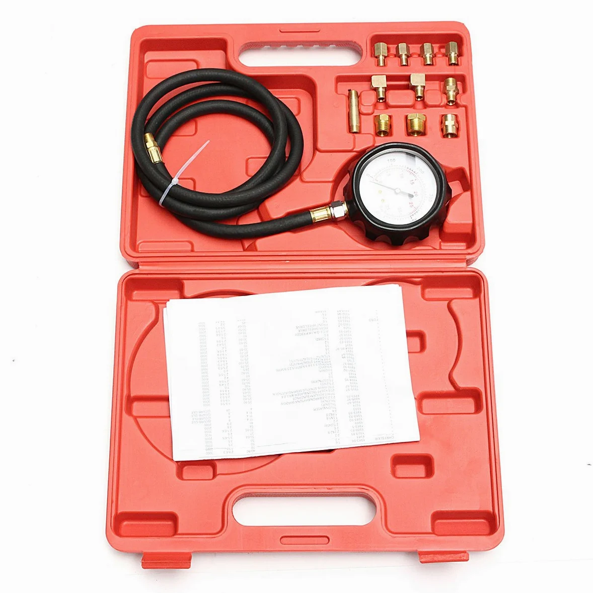 0~400Psi 0-35Bar Cilindro De Presión De Combustible De Aceite De Gasolina Diesel Medidor De Presión De La Caja De Ondas Set