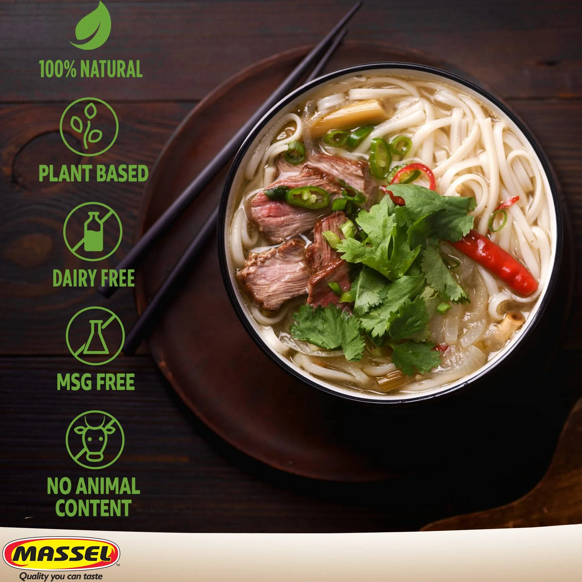 Massel Cubos asiáticos caldo instantáneo sin gluten sabor pho paquete 6 x 105 g