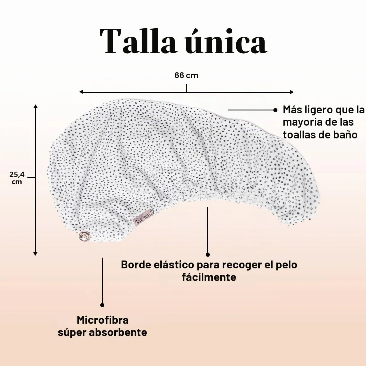 Kitsch Toalla de Microfibra para Cabello, Envoltura de Secado Rápido para Cabello Rizado