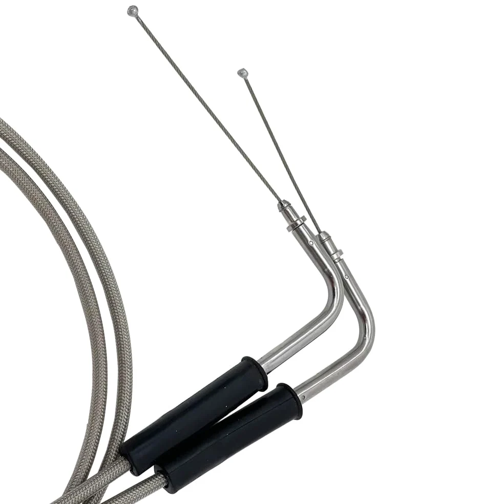 Cable de acelerador trenzado acero inoxidable para motocicleta, 110CM, 43 ", para Sportster XL 883 1200