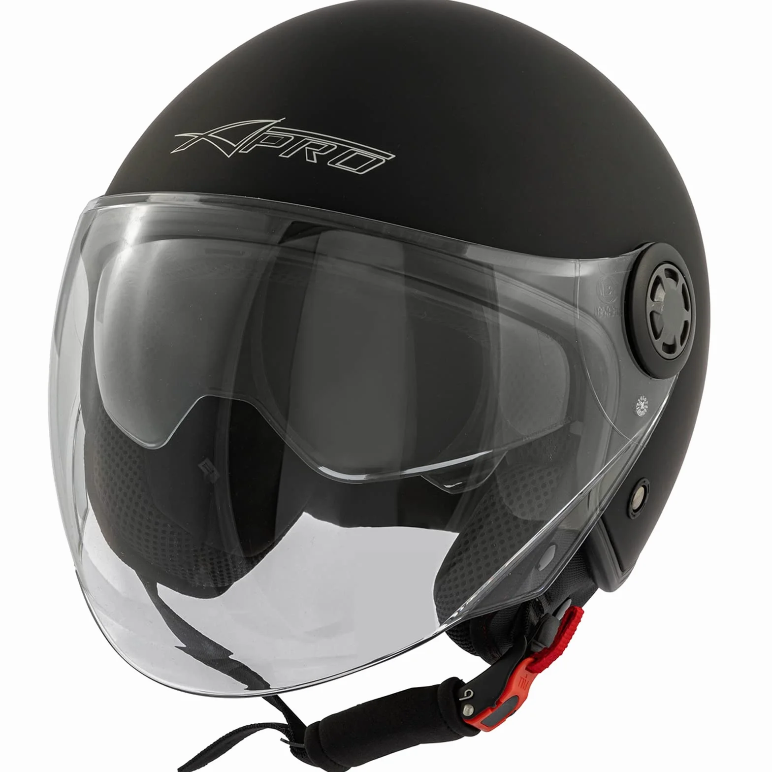 Casco Jet Scooter Moto ECE 22 06 Holomogado Visera Larga Transparente Parasol