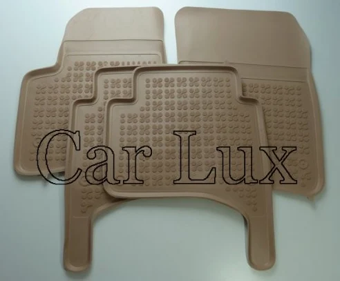 Car Lux AR01975 - Alfombrillas de goma a medida tipo cubeta beige para Porsche Cayenne 1 desde 2002-