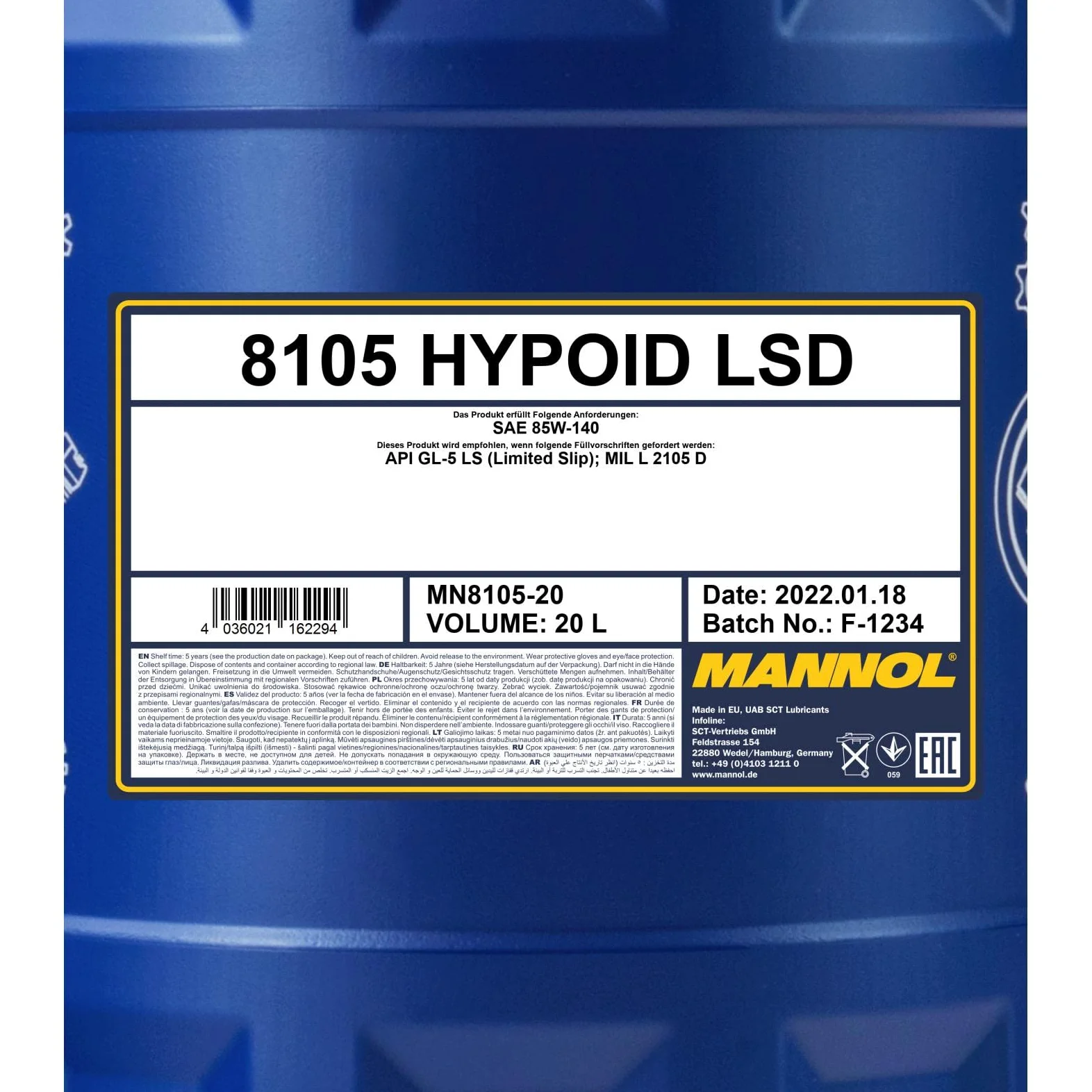 MANNOL MN8105-20 Aceite de transmisión 20L