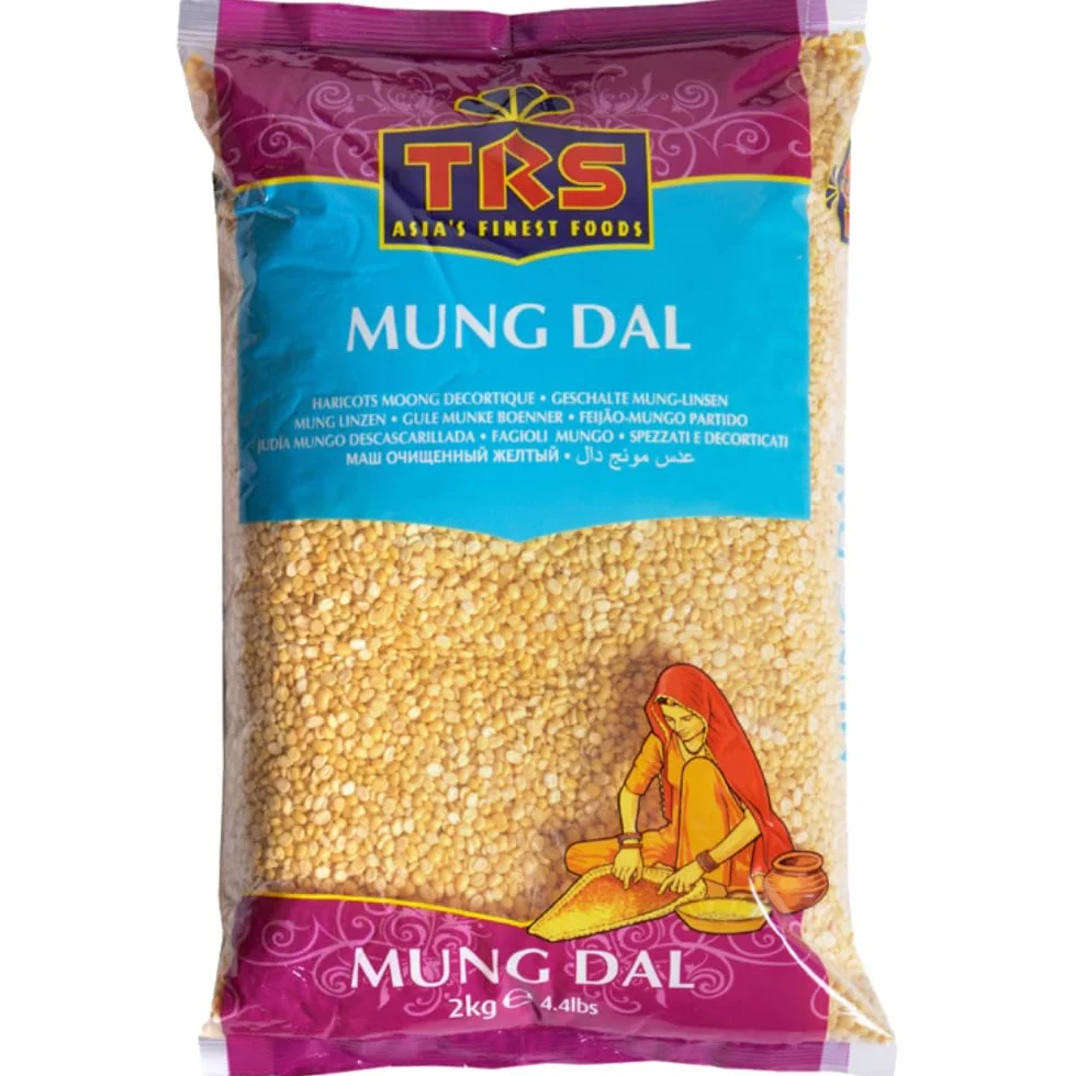 TRS Mung Dal 2 kg - Lentejas Amarillas Partidas y Peladas, Legumbres del Sur de Asia
