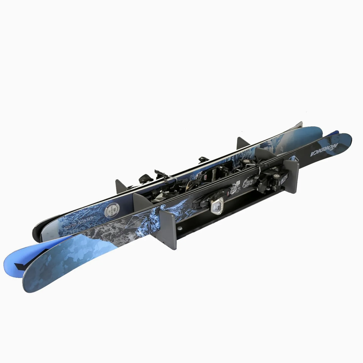 TRAPSKI Lowpro Series - Insertos de Soporte Esquis y Snowboard para Caja de Carga en el Techo, Plástico HDPE de Grado Marino, Correa Premium Incluida, Fabricado en los Estados Unidos (LOWPRO2-S)