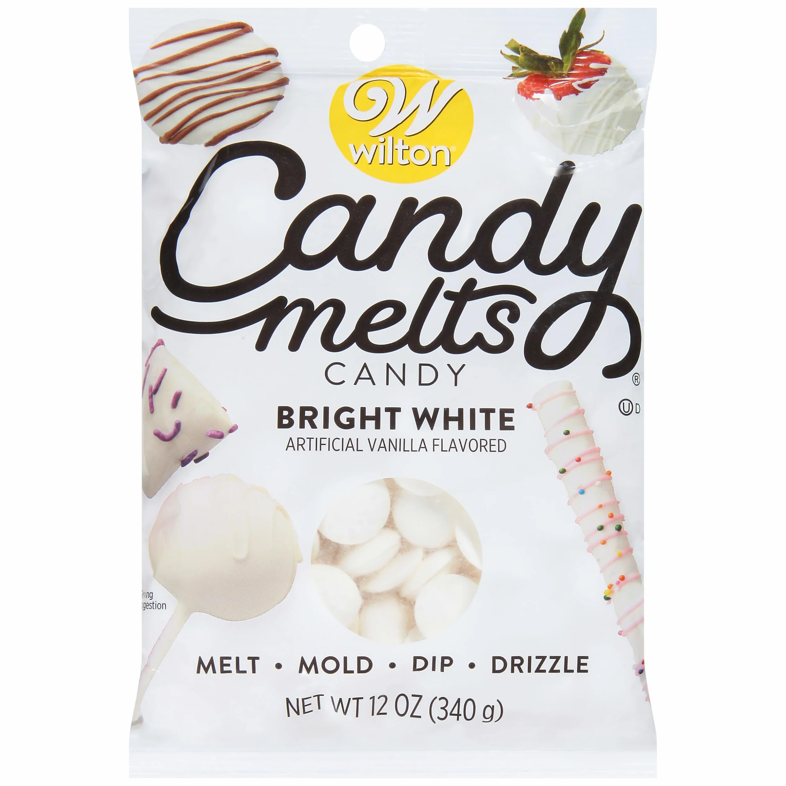 Candy Melts Flavored Bright White Vanilla 12oz