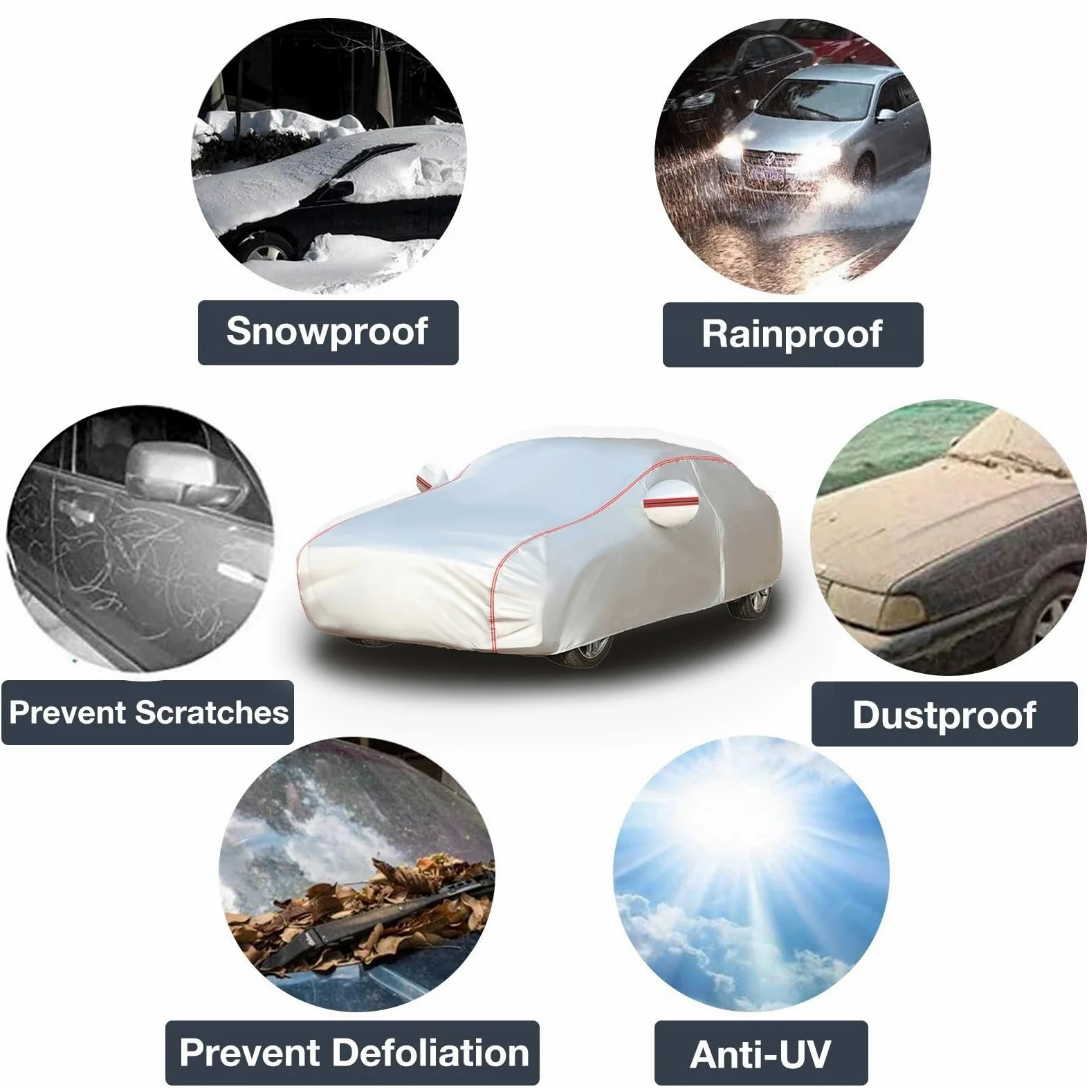 Fundas for Coche Funda for Coche Exterior for Volkswagen Transporter T5, Funda Completa for Coche, Impermeable, Transpirable, Grande, A Prueba De Polvo, Protector Solar, A Prueba De Viento, Tela Oxfor