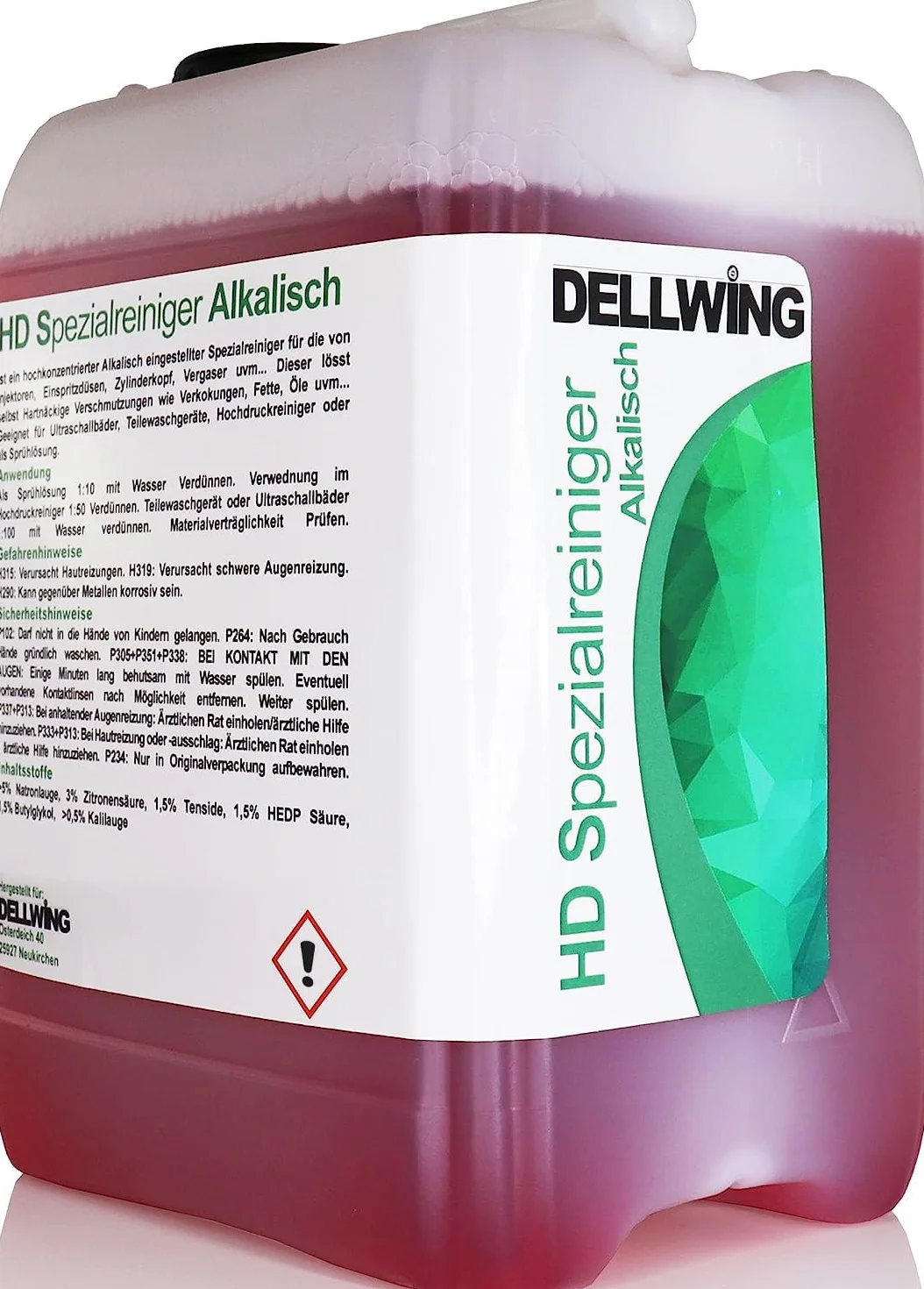 DELLWING Limpiador ultrasónico concentrado para carburadores, cabezales de cilindro, inyectores, inyectores y otras partes – Líquido para baño ultrasónico y suciedad persistente – Bidón de 5 litros