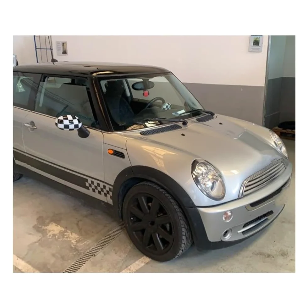 Espejo Retrovisor Coche Cubierta Carcasa Espejo Retrovisor Cubierta Espejo Trasero Pegatinas Tapas Accesorios Coche Para Mini Para Cooper R50 R52 R53 2002-2006 (Color : E)